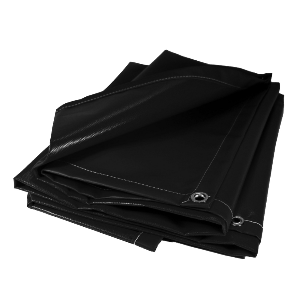 Super Strong Vinyl Tarp - Black 6 Foot x 8 Foot