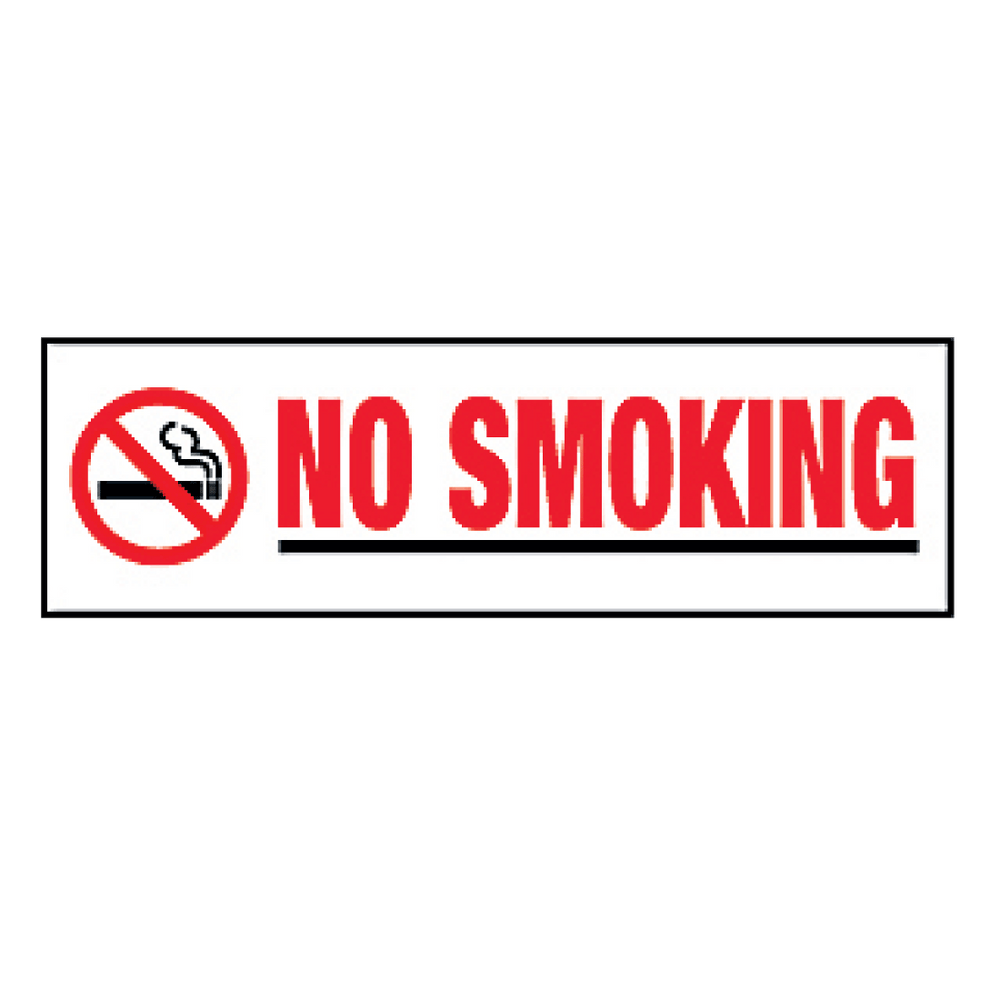 No Smoking Decal - 1.5 Inch x 5 Inch