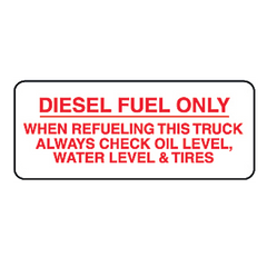 Diesel Fuel Only Decal - 2.25 Inch x 6 Inch