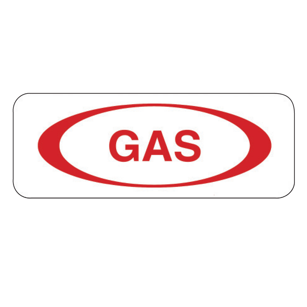 Gas Withoval Decal 2.25 Inch x 6"