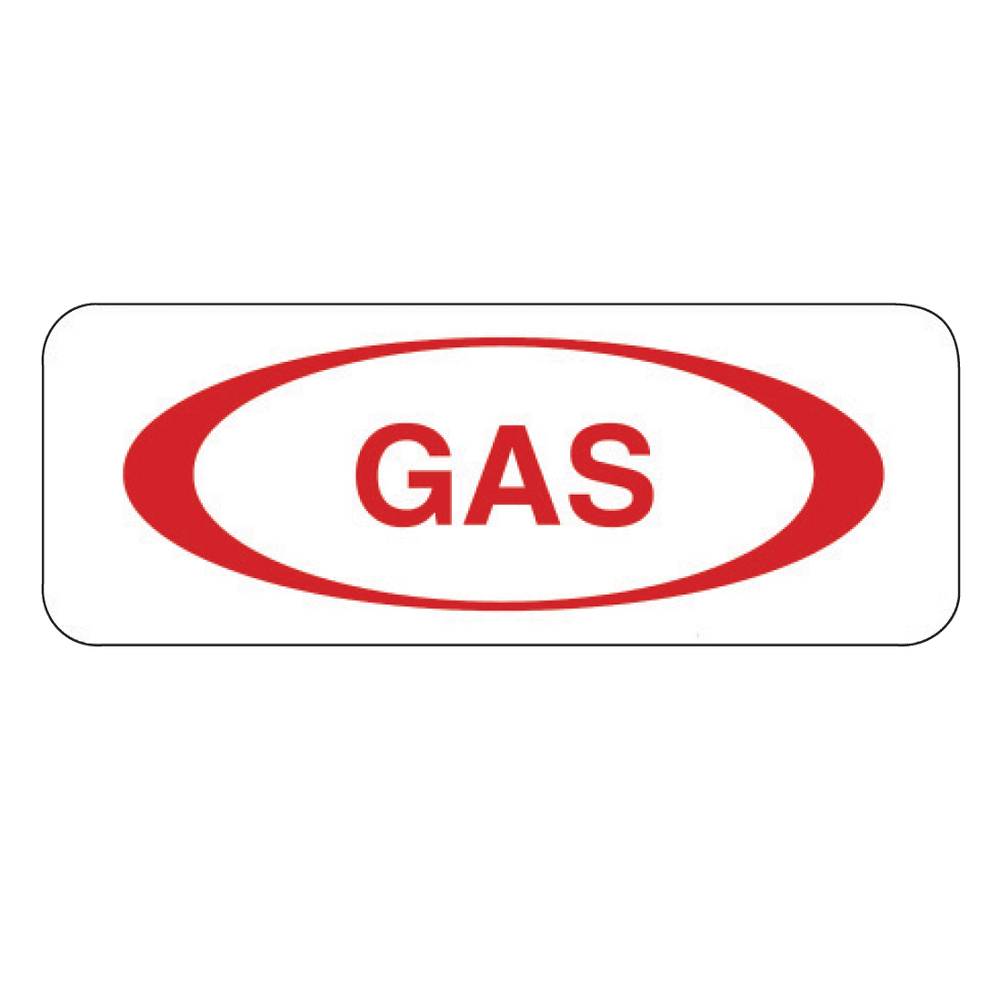 Gas Withoval Decal 2.25 Inch x 6"