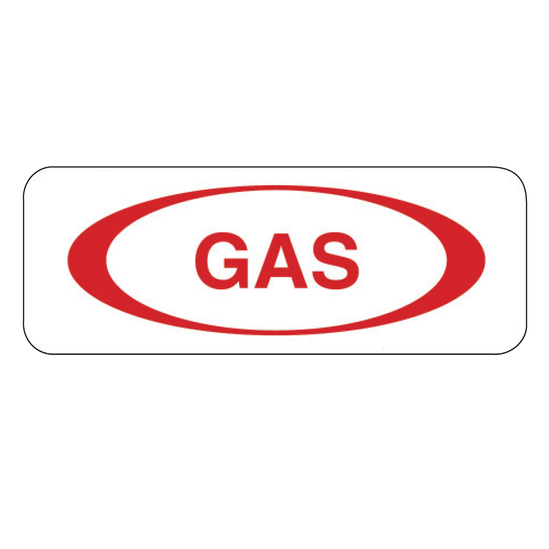 Gas Withoval Decal 2.25 Inch x 6"