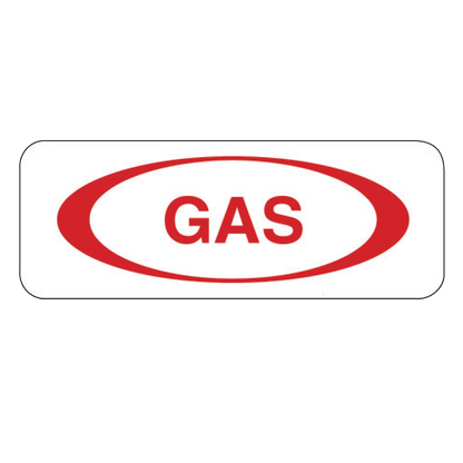 Gas Withoval Decal 2.25 Inch x 6"