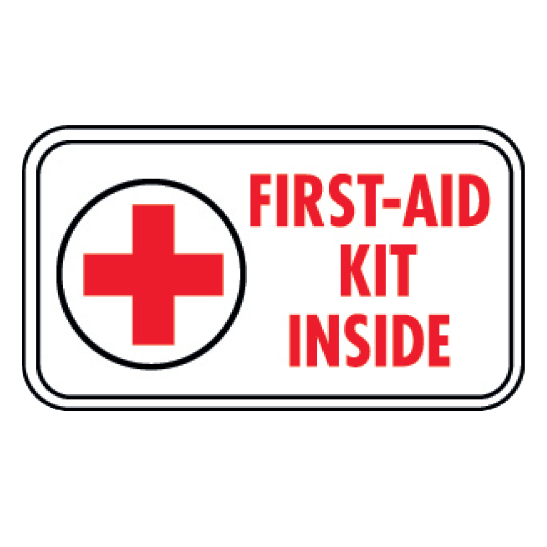First Aid Kit Inside Sticker – Vinyl Decal For Emergency Rescue Box, WarlordOne C088