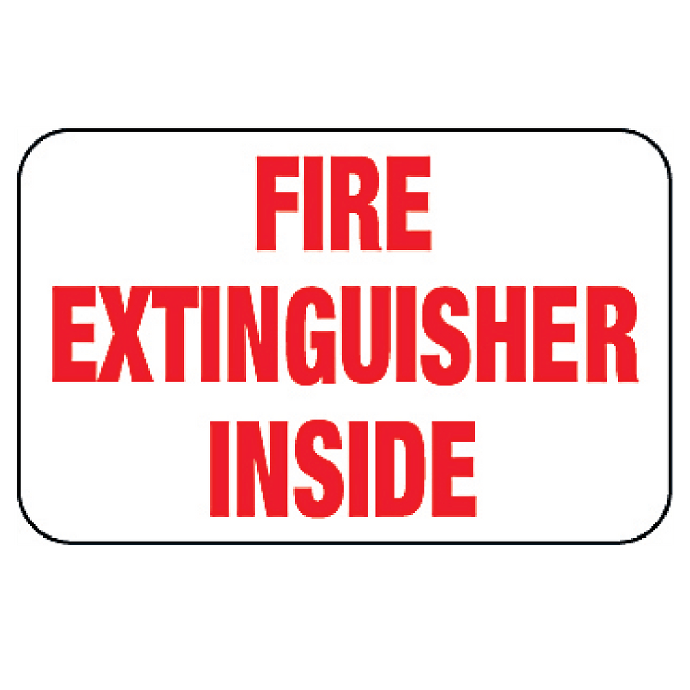 Fire Extinguisher Inside Decal - 4.5 Inch x 6.75"