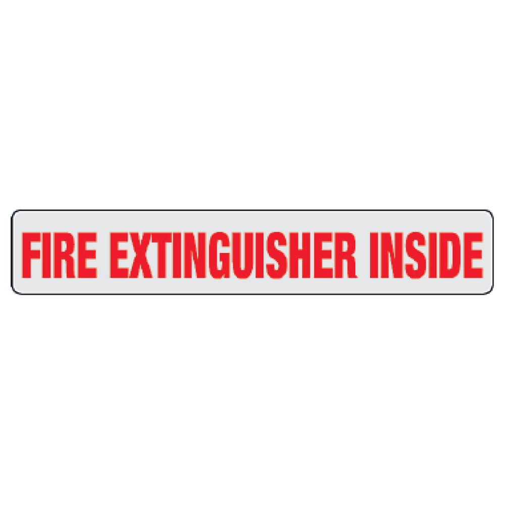 Fire Extinguisher Inside Decal - 2 Inch x 12 Inch - Clear