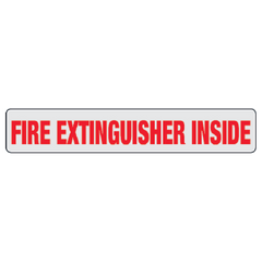Fire Extinguisher Inside Decal - 2 Inch x 12 Inch - Clear