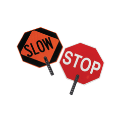 Stop/Slow Silk Screened 18 Inch Paddle - Non-Reflective With 9 Inch Handle