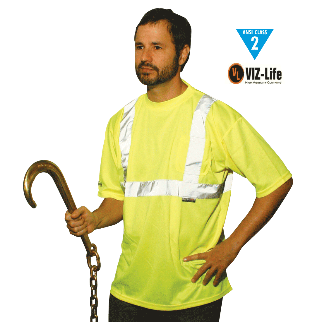 Reflective Short Sleeve Class 2 Lime T-Shirt - Medium