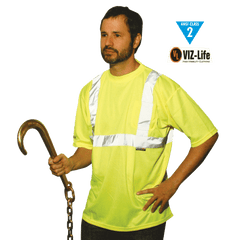 Reflective Short Sleeve Class 2 Lime T-Shirt - Medium