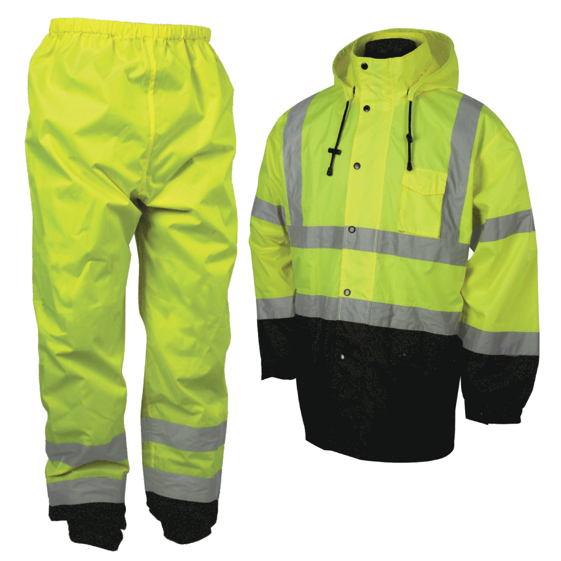 Class 3 Storm Cover Rain Coat - Lime - Small / Medium