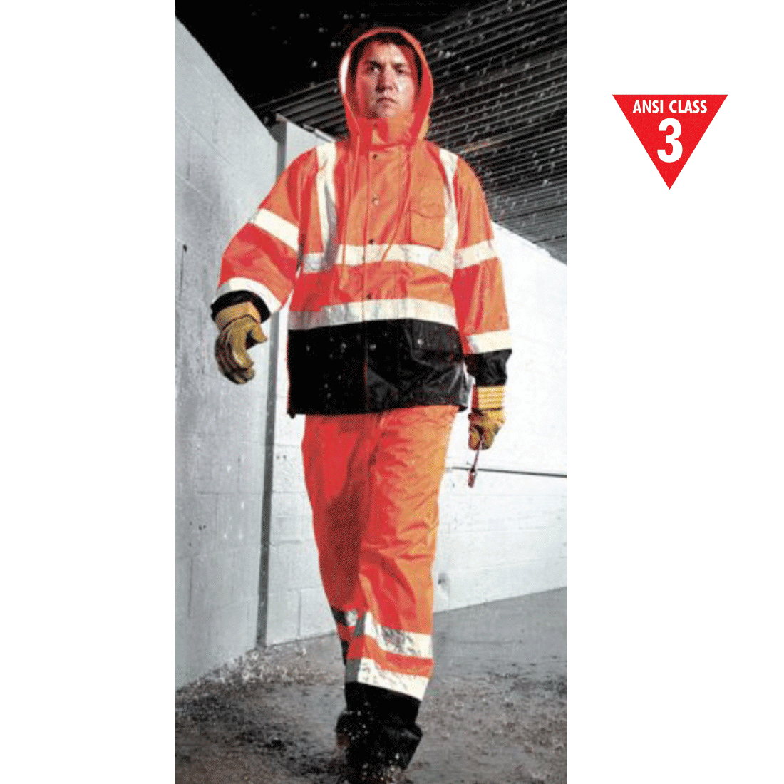 Class 3 Storm Cover Rain Coat - Lime - Small / Medium