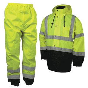 Class 3 Storm Cover Rain Coat - Lime - Small / Medium