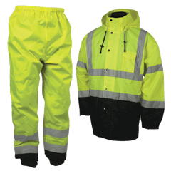 Class 3 Storm Cover Rain Coat - Lime - Small / Medium