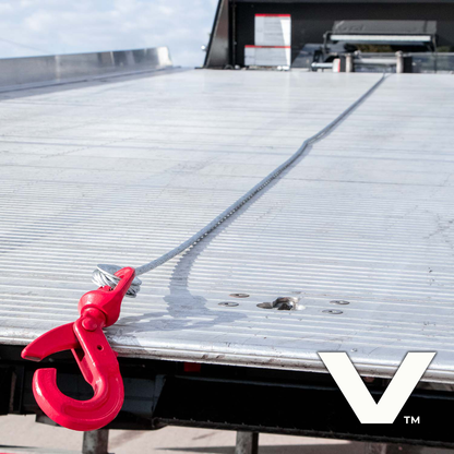 VULCAN Winch Cable - Self-Locking Swivel Hook - Galvanized Steel Core - 3/8 Inch x 50 Foot - 14,000 Lbs. Minimum Breaking Strength
