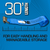 VULCAN Winch Strap with Flat Hook - 4 Inch x 30 Foot - 10 Pack - Classic Blue - 5,000 Pound Safe Working Load