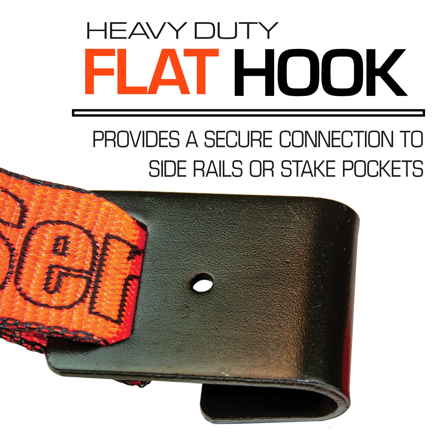 VULCAN Winch Strap with Flat Hook - 2 Inch x 30 Foot - PROSeries - 3,300 Pound Safe Working Load