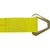 VULCAN Car Tie Down Axle Strap with Wear Pad - 3-Ply Stiff - 2 Inch x 22 Inch - Classic Yellow - 3,300 Pound Safe Working Load