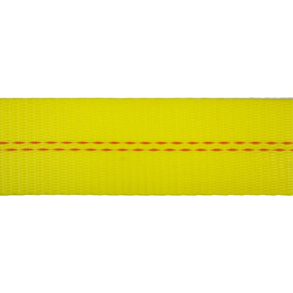 VULCAN Car Tie Down Axle Strap with Wear Pad - 3-Ply Stiff - 2 Inch x 22 Inch - Classic Yellow - 3,300 Pound Safe Working Load