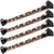 VULCAN Car Tie Down Axle Strap with Wear Pad Eyes - Eye and Eye - 2 Inch x 22 Inch - Silver Series - 4 Pack - 3,300 Pound Safe Working Load