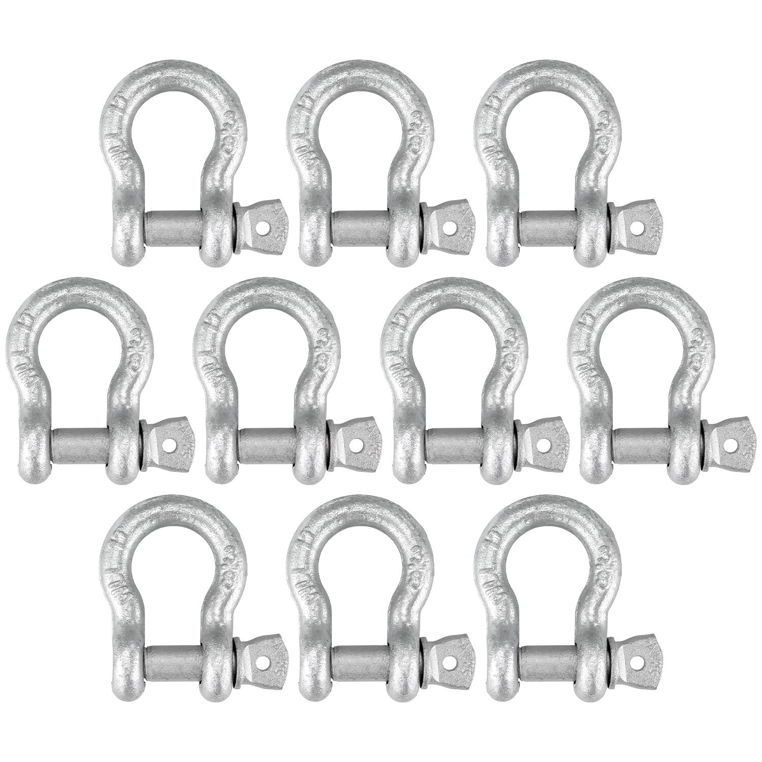 Vulcan Shackles with Screw Pins - Grade 43 - 3/8 Inch - 10 Pack Vulcan Shackles with Screw Pins - Grade 43 - 3/8 Inch - 10 Pack
