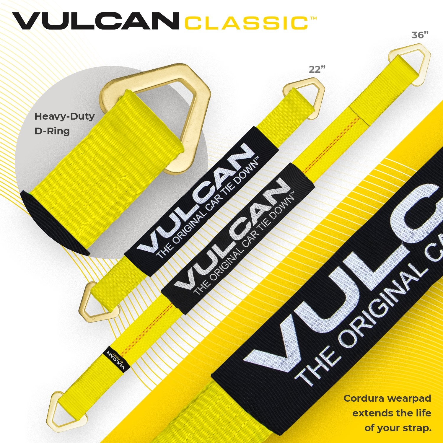 VULCAN Complete Axle Strap Tie Down Kit With Snap Hook Ratchet Straps High Viz Includes 4 22 Axle Straps 4 36 Axle Straps And 4 8 Snap Hook Ratchet Straps VULCAN Complete Axle Strap Tie Down Kit With Snap Hook Ratchet Straps High Viz Includes 4 22 Axle Straps 4 36 Axle Straps And 4 8 Snap Hook Ratchet Straps