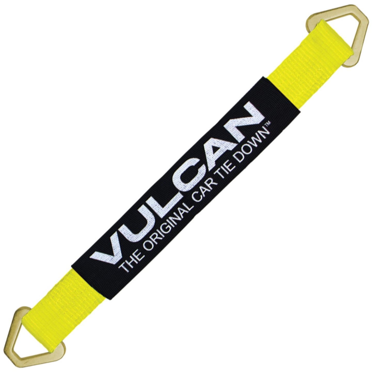 VULCAN Complete Axle Strap Tie Down Kit with Wire Hook Ratchet Straps - Classic Yellow - Includes (4) 22 Inch Axle Straps, (4) 36 Inch Axle Straps, and (4) 15' Wire J Hook Ratchet Straps