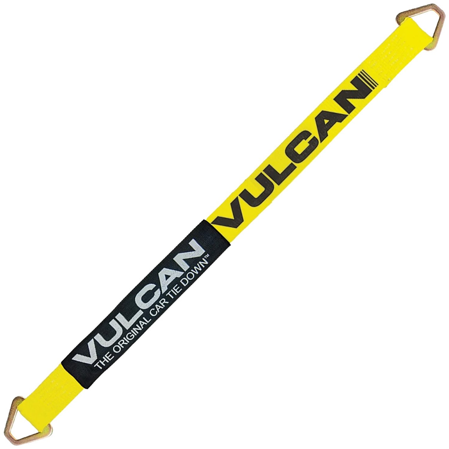 VULCAN Complete Axle Strap Tie Down Kit with Wire Hook Ratchet Straps - Classic Yellow - Includes (4) 22 Inch Axle Straps, (4) 36 Inch Axle Straps, and (4) 15' Wire J Hook Ratchet Straps