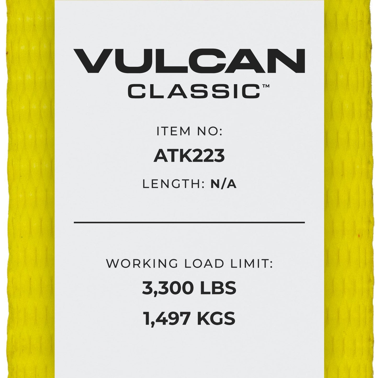VULCAN Complete Axle Strap Tie Down Kit with Wire Hook Ratchet Straps - Classic Yellow - Includes (4) 22 Inch Axle Straps, (4) 36 Inch Axle Straps, and (4) 15' Wire J Hook Ratchet Straps