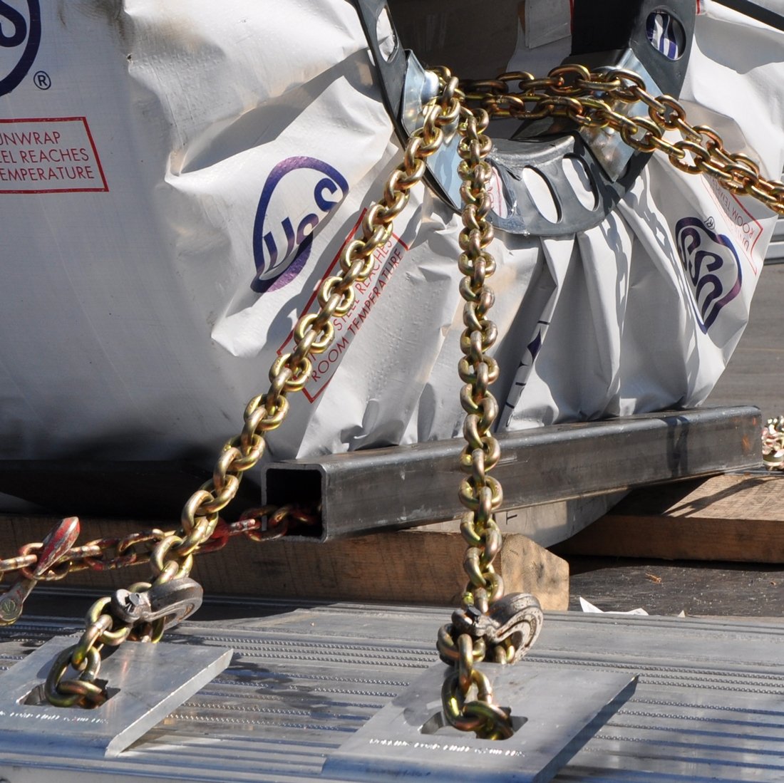 VULCAN Binder Chain with Clevis Grab Hooks - Grade 70 - 1/2 Inch x 20 Foot - 11,300 Pound Safe Working Load