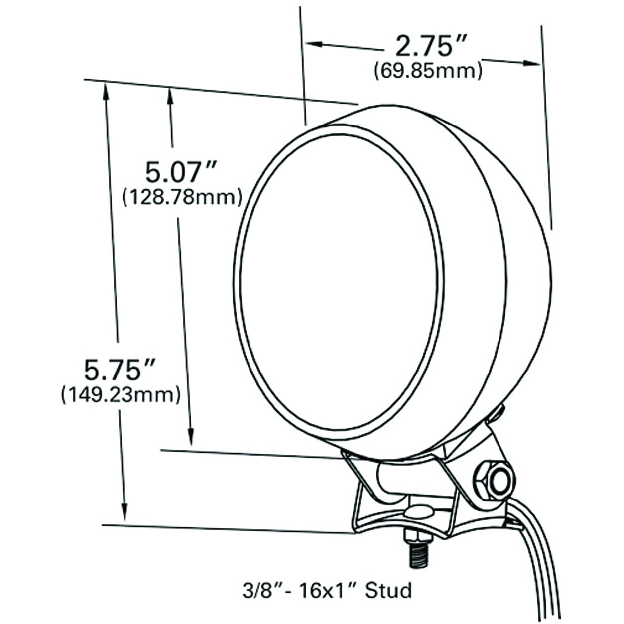 Par 36 Rubber Work Lamp Spot LED White Light