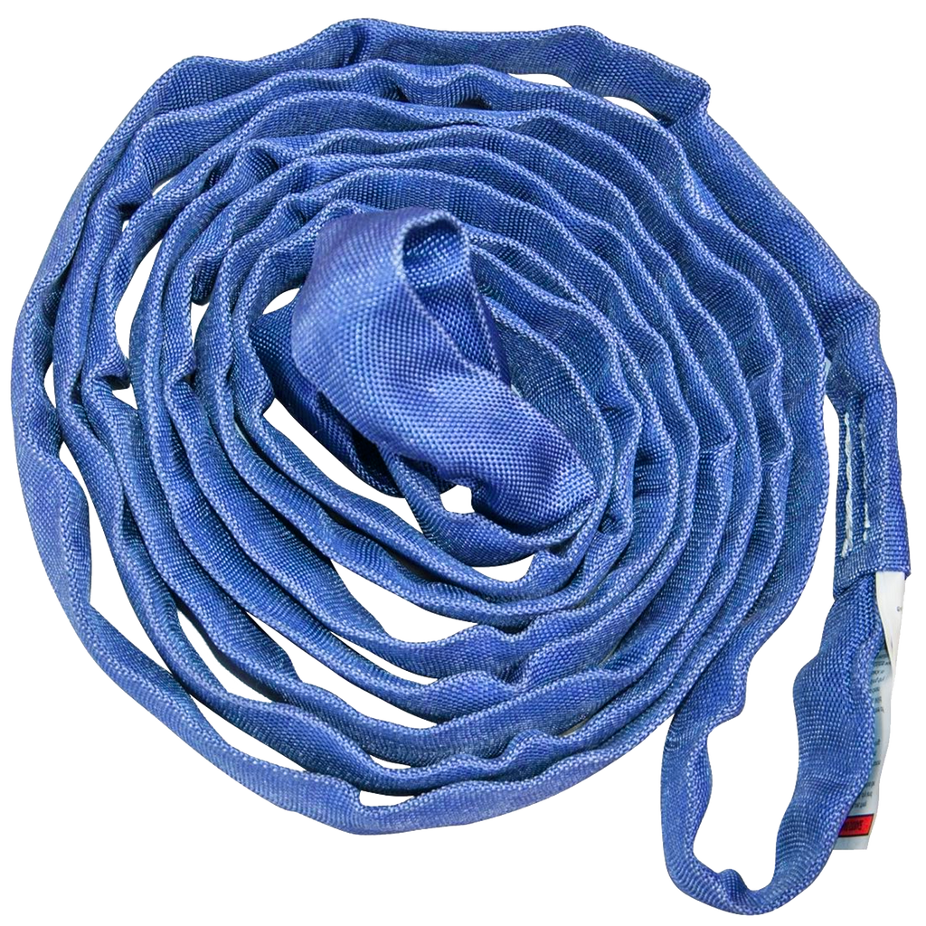 VULCAN Round Sling - Super Duty - 20 Foot - Blue - Safe Working Load of 21,200 Lbs. (V) - 17,000 Lbs. (C) and 42,400 Lbs. (B)