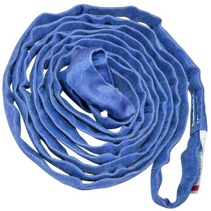 VULCAN Round Sling - Super Duty - 20 Foot - Blue - Safe Working Load of 21,200 Lbs. (V) - 17,000 Lbs. (C) and 42,400 Lbs. (B)