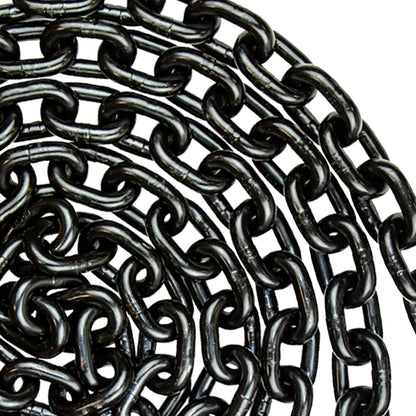 VULCAN Binder/Safety Chain Tie Down with Grab Hooks and Sling Hooks - Grade 80 - 3/8 Inch x 12 Foot - 7,100 Pound Safe Working Load