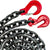 VULCAN Binder/Safety Chain Tie Down with Grab Hooks and Sling Hooks - Grade 80 - 3/8 Inch x 12 Foot - 7,100 Pound Safe Working Load
