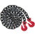 VULCAN Binder Chain Tie Down with Grab Hooks - Grade 80 - 1/2 Inch x 20 Foot - 12,000 Pound Safe Working Load