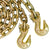 VULCAN Binder Chain with Clevis Grab Hooks - Grade 70 - 5/16 Inch x 20 Foot - 2 Pack - 4,700 Pound Safe Working Load