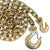 VULCAN Safety/Binder Chain with Clevis Grab Hook/Slip Hook - Grade 70 - 5/16 Inch x 10 Foot - 4,700 Pound Safe Working Load