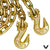 VULCAN Binder Chain with Clevis Grab Hooks - Grade 70 - 3/8 Inch x 20 Foot - 6,600 Pound Safe Working Load