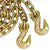 VULCAN Binder Chain with Clevis Grab Hooks - Grade 70 - 1/2 Inch x 16 Foot - 11,300 Pound Safe Working Load