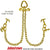 VULCAN Tow Chain Bridle - R-Hooks - Twisted T/J Combo Hooks - Grade 70 Chain - 48 Inches - 4,700 Pound Safe Working Load
