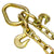 VULCAN Towing Chain Bridle - 8 Inch and 4 Inch J Hooks - Grade 70 Chain - 40 Inches Long - 4700 Pound Safe Working Load