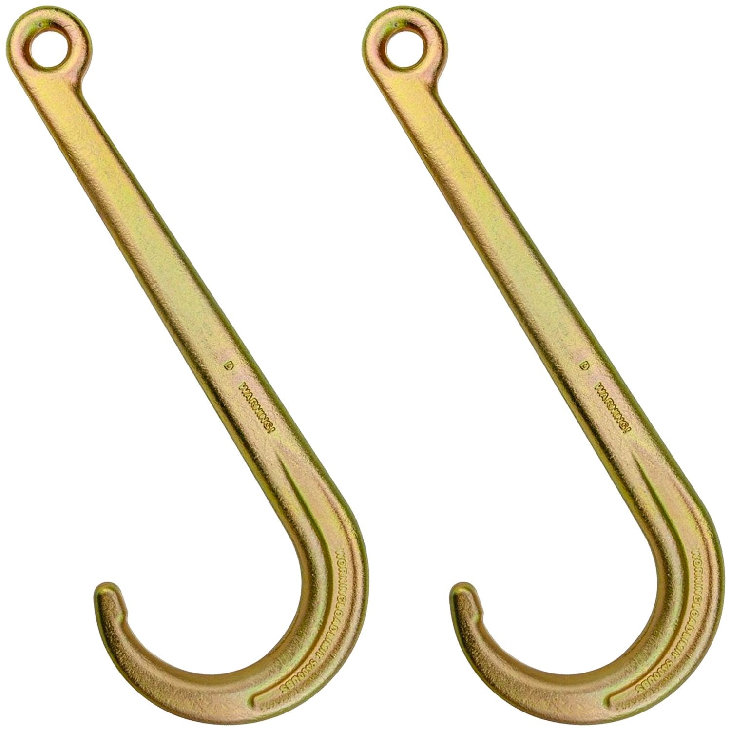 VULCAN Tow Hook - Eye Style - Grade 70 - 15 Inch - 2 Pack - 4,700 Poun ...