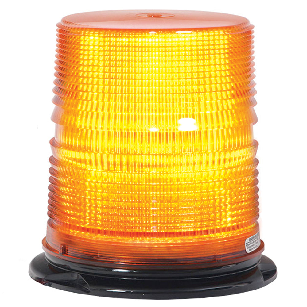 Star LED Beacon Light - Class 1 - Flange Mount - 6.75 Inch Tall - Clear Lens - Amber Light