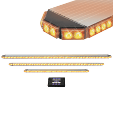 57 Inch Power-Link LED Warning Bar - Amber - 82 Strobe/Arrow LEDs - 2 STT - 3 LED Work Lights