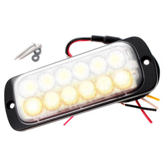 Ultra Low Profile Surface Mount Warning Light - Amber/White