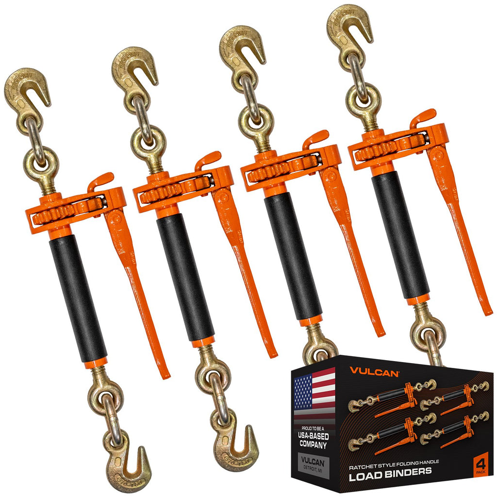 Vulcan Folding Handle Ratchet Binder 7100 SWL - 4Pack