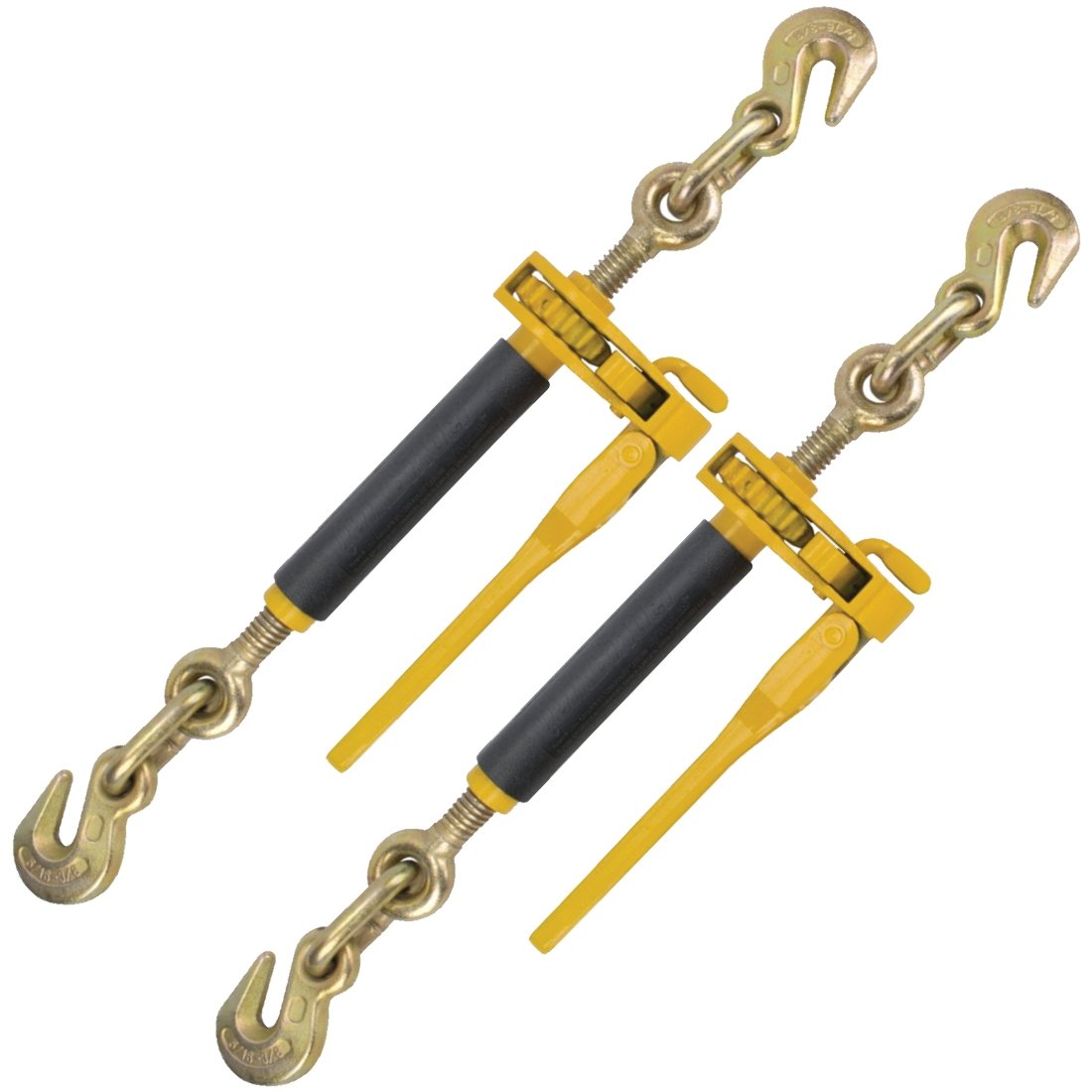 Peerless Ratchet Style Folding Handle Load Binder with 2 Grab Hooks ...