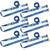 VULCAN Logistic Strap For E Track - Cam Buckle - 20 Foot - 6 Pack - Blue - 833 Pound Safe Working Load