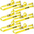 VULCAN Logistic Strap For E Track - Ratchet Style - 12 Foot - 6 Pack - Classic Yellow - 1,333 Pound Safe Working Load